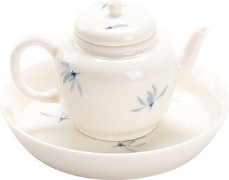 Oriarm Porcelain Teapot With Tea Tray Set Hand Painted Phalaenopsis