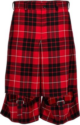 COMME DES GARÇONS BLACK Check bermuda shorts