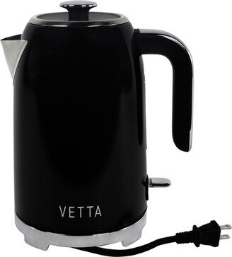 1.75-Qt. Stainless Steel Retro Electric Kettle with Strix® Controller, Black