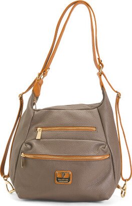 TJMAXX Leather Convertible Backpack-AB