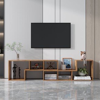 TOSWIN Double L-Shaped Cabinet, Perfect for Bookshelf, Display Stand, and TV Cabinet