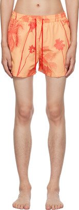 Orange Palm Trees Swim Shorts