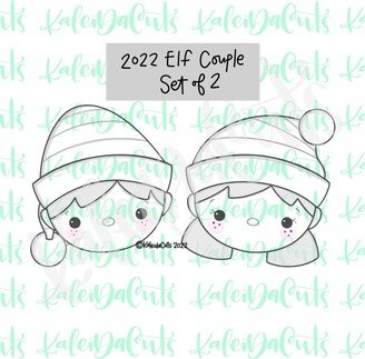 2022 Elf Couple Set Of 2 Cookie Cutters