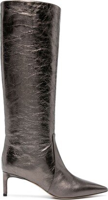 BETTINA VERMILLON Knee-Lenght Calf Leather Boots-AA