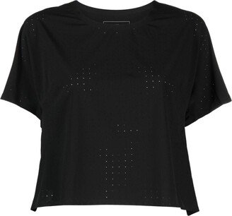 logo-print performance T-shirt