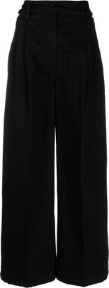 Panjim pleated wide-leg jeans