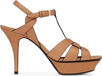 Tribute Platform Sandals in Vegetable-tanned Leather