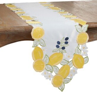 Saro Lifestyle Cutwork Embroidered Runner