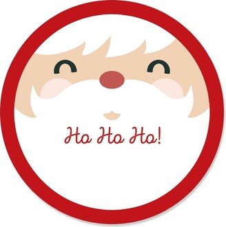 Big Dot of Happiness Jolly Santa Claus - Christmas Party Circle Sticker Labels - 24 Count