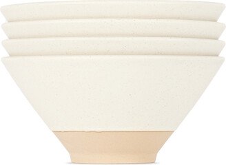 Lineage Ceramics White Ramen Bowl, 4 pcs