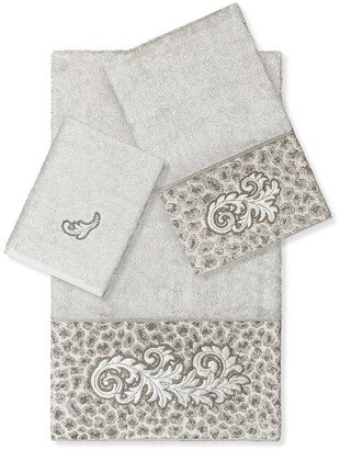 April 3-Piece Embellished Towel - Light Gray