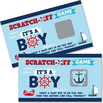 Big Dot Of Happiness Ahoy It's a Boy - Nautical Baby Shower Game Scratch Off Cards - 22 Count