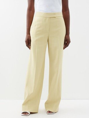 High-rise Twill Wide-leg Suit Trousers