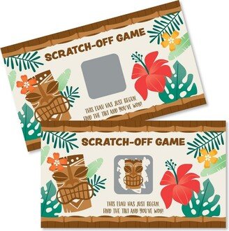 Big Dot of Happiness Tropical Luau - Hawaiian Beach Party Game Scratch Off Cards - 22 Count