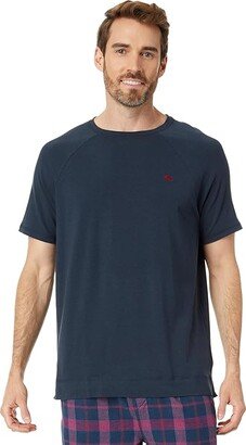 Knit Short Sleeve Top (Navy) Men's Pajama