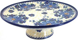 Blue Rose Pottery Blue Rose Polish Pottery Daisy Surprise Cake Plate