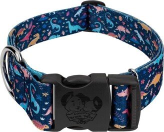 Country Brook Petz 1 1/2 Inch Deluxe Dinosaurs Dog Collar (Large)