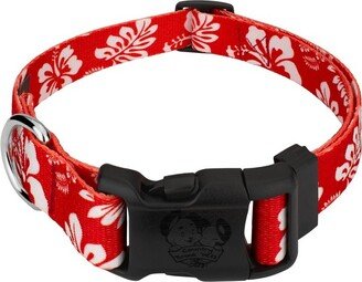 Country Brook Petz Deluxe Red Hawaiian Dog Collar - Made in The U.S.A.