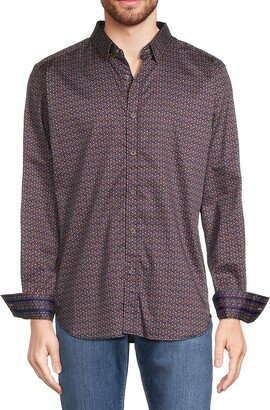 Jennings Tailored Fit Medallion Sport Shirt