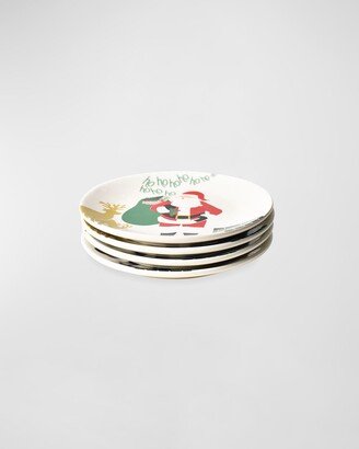 Christmas In The Village Rooftop Salad Plates, Set Of 4