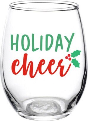 Holiday Cheer Glass, Hosting Gift, Christmas Christmas, Wine Personalized, Favor, Friendsmas, Party, Cheer, Beer