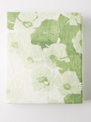 Hydrangea-print 250cm X 165cm Linen Tablecloth