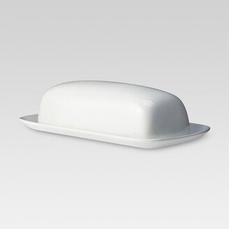 Butter Dish Porcelain White