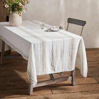 Tuscan Stripe Linen Tablecloth