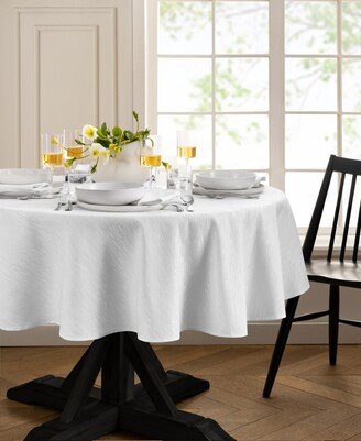 Continental Solid Texture Water and Stain Resistant Tablecloth, 90 Round