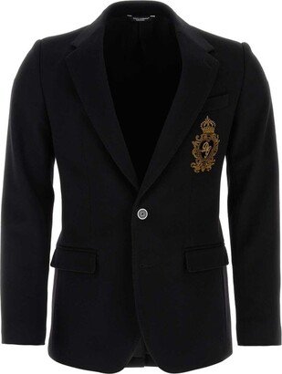 Embellished Crest Tailored Blazer