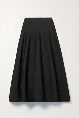 Cindy Stretch-knit Midi Skirt - Black