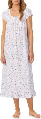 Floral Long Cotton Nightgown