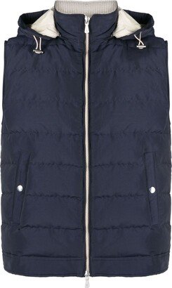 Zip-Up Hooded Padded Gilet