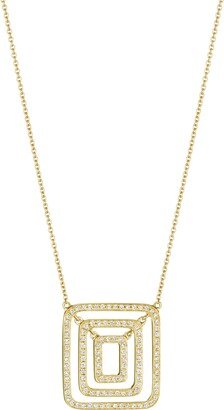 Mimi So 18k Yellow Gold Diamond Square Pendant Necklace