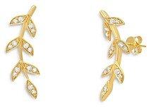 Gems 18K Yellow Gold Folha Diamond Leaf Ear Climber