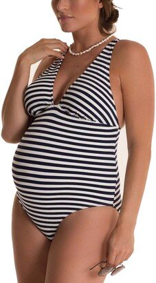 Marina Stripe One-Piece Maternity Swimsuit