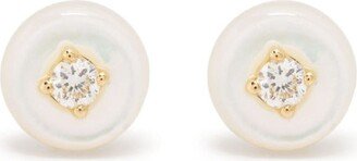 18kt yellow gold Orbit diamond stud earrings