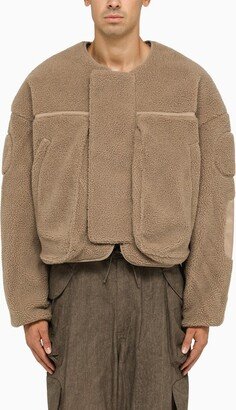 Entire Studios Padded beige bomber jacket