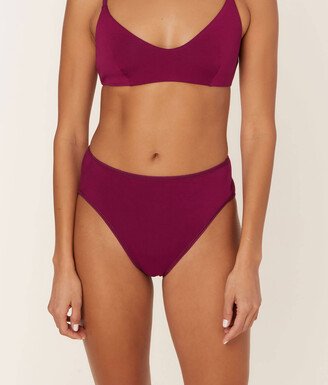 Andie The High Waist Hipster - Bamboo Jersey - Bordeaux