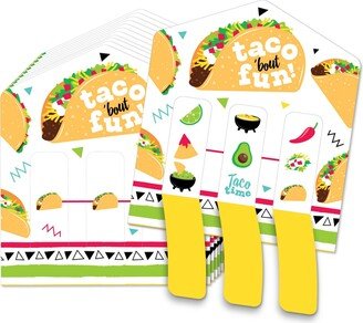 Big Dot Of Happiness Taco 'Bout Fun - Mexican Fiesta Game Pickle Cards - Pull Tabs 3-in-a-Row - 12 Ct