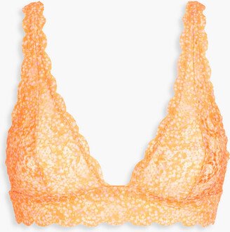 Never Say Never floral-print stretch-lace bralette