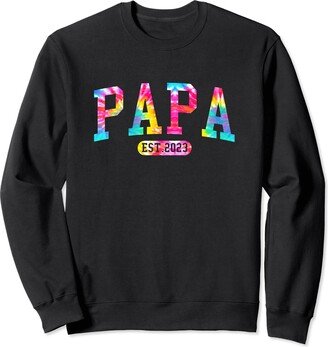 Promoted To Papa Est 2023 Pregnancy Announcement Vintage Soon To Be Papa Est 2023 Pregnancy Announcement Sweatshirt