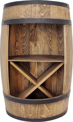 Wooden Barrel Bar Wine Cabinet & Alkohol Bottle Rack - Whiskey Gifts Set