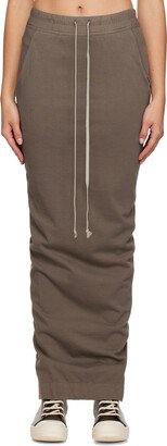 Gray Pillar Maxi Skirt