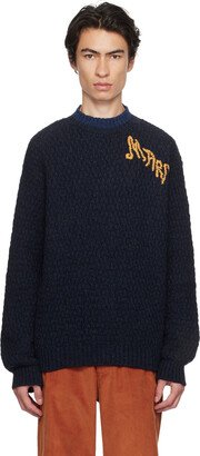 Navy Embroidered Sweater-AA