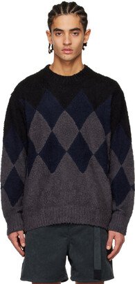 Black Argyle Sweater-AA