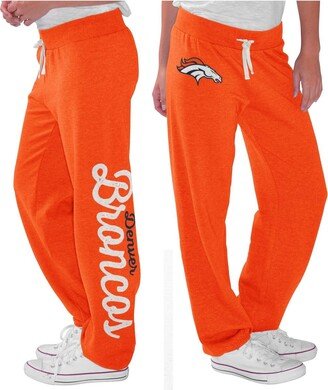 Women's G-iii 4Her by Carl Banks Orange Denver Broncos Scrimmage Fleece Pants