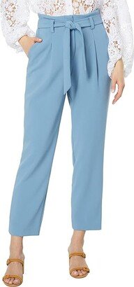 Tailored Pants w/ Belt (Blue Shadow) Women's Casual Pants