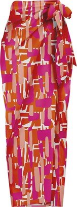 Seur Atoll Print Wrap Skirt