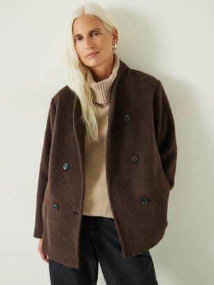 Funnel Neck Wool Coat